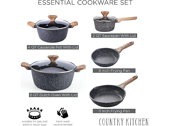 Country Kitchen YCASPF5 GRY Country Kitchen Nonstick I