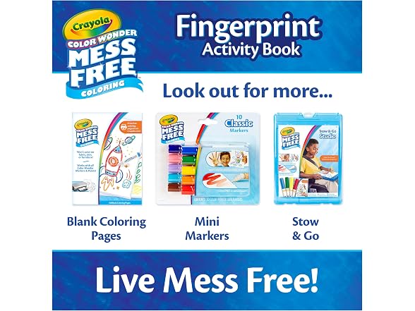 Crayola Color Wonder Mess Free Fingerprint Activity Book