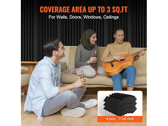 VEVOR Acoustic Foam Panels, 4 Pack