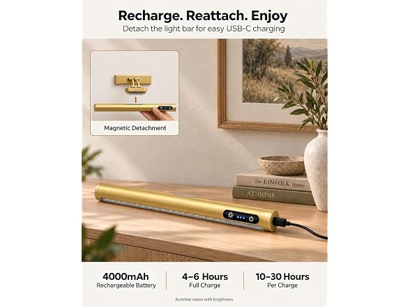 VARICART Wireless Picture Light, 16", 4