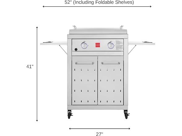 Fuego F27S-Griddle All 304SS Griddle Free Standing Gas Grill