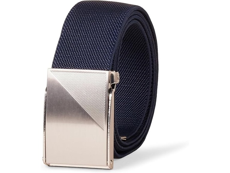 Amazon Essentials Men's Sport Web Golf Belt, Navy, Small