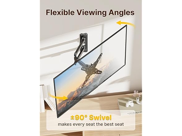 monTEK Full Motion TV Wall Mount Bracket | 13-43"