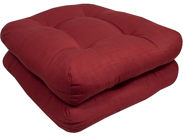 Reversible Solid Patio Seat Cushion Set