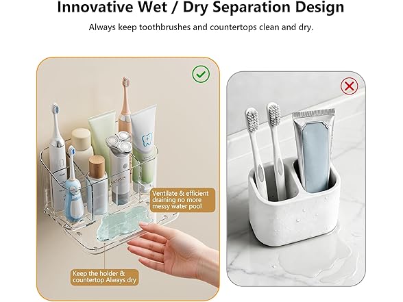 MOPMS 5 Slots Toothbrush Holder