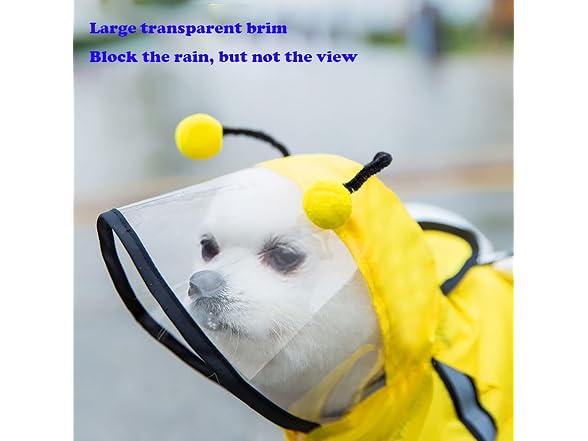 Dog Raincoat Pet Waterproof Clothes with Hoo