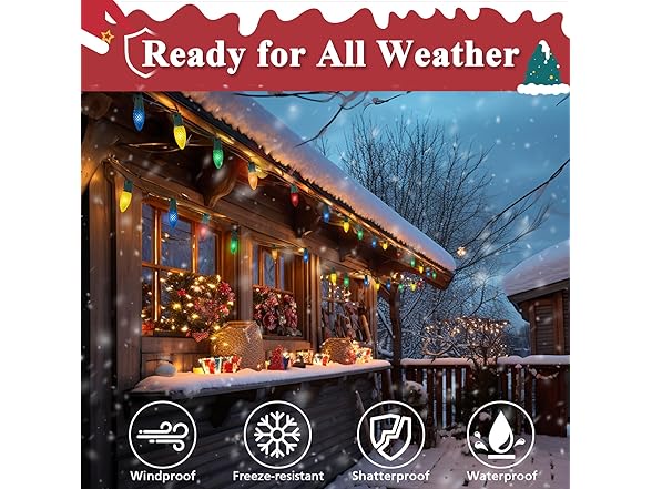 Bosceos 100 FT C9 Christmas Lights