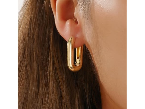 Xinxinly 6 Pairs Gold Chunky Earrings