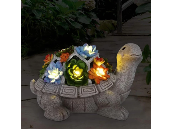 Hakol Solar Garden Outdoor Statue Turtle