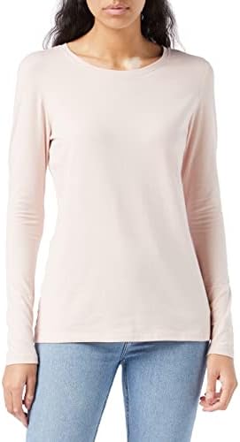 Amazon Essentials Women's Regular-Fit Long-Sleeve Crewneck T-Shirt (Available in Plus Size), Pale Pink, XX-Large