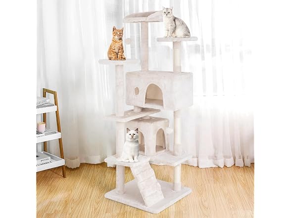 PayLessHere Cat Tree 54in Tower with Cat Scratching Post
