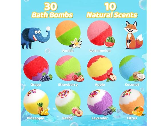 YoYokay Kids Bath Bombs with Toys Inside