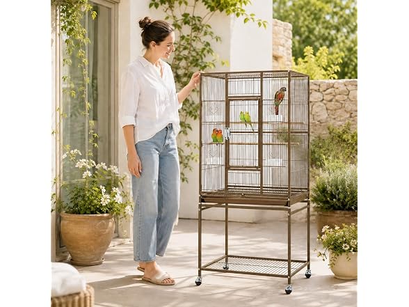 Yaheetech Wrought Iron Standing Large Parrot Cage