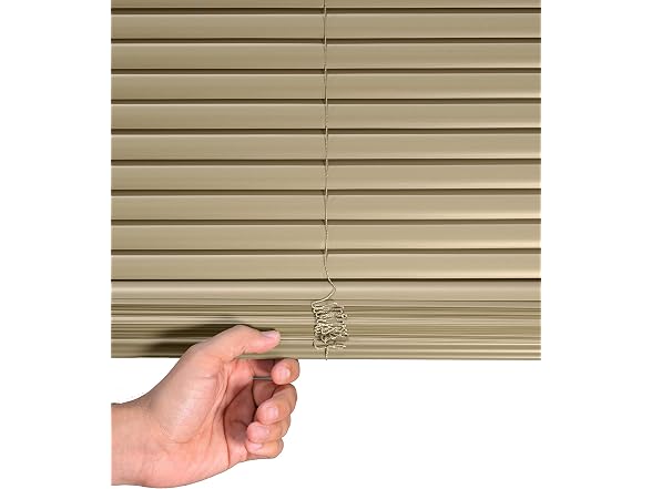 CHICOLOGY Mini Blinds for Indoor 46"W x 48"H, Cappuccino