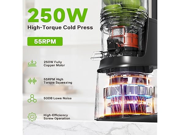 YOYDS cold press juicer 5.3 Inch