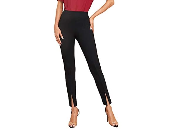 SweatyRocks Women (L) Elegant Elastic Waist Pants