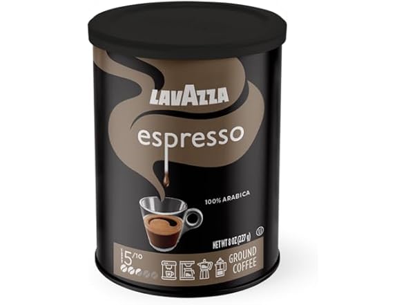 Lavazza Espresso Ground Coffee, Med Roast, 8 oz