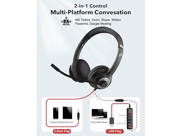 USB Headset with Microphone