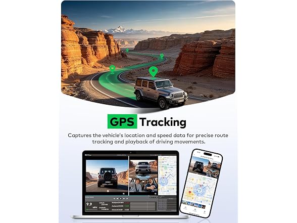TERUNSOUl 3-Channel Dash Cam Free 128GB