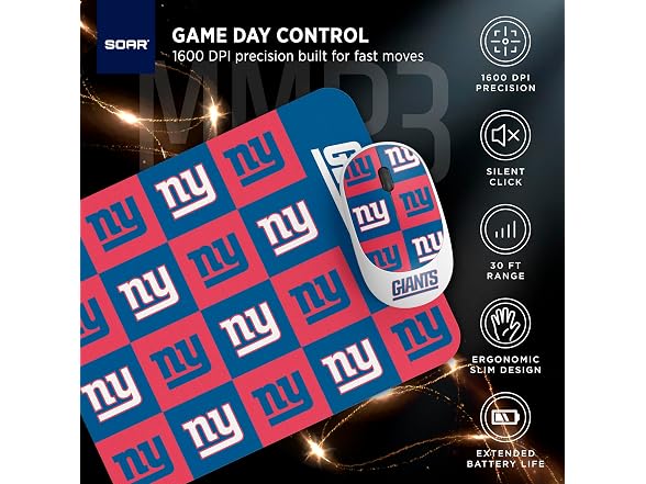 SOAR NFL Wireless Mouse and Mouse Pad