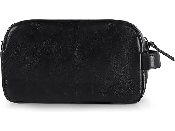 Londo Genuine Leather Travel Toiletry Bag Black