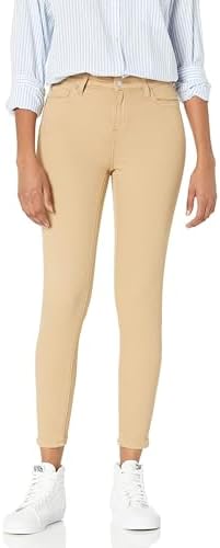 Amazon Essentials Women's Mid-Rise Stretchy Skinny Jean, Light Camel, 16 Long