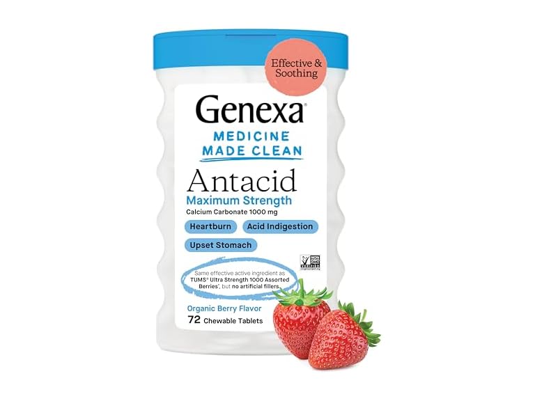 Genexa Antacid Maximum Strength Chewable Tablets
