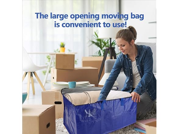 12 Pack Waterproof Moving Storage Bags, 100 lbs 95L