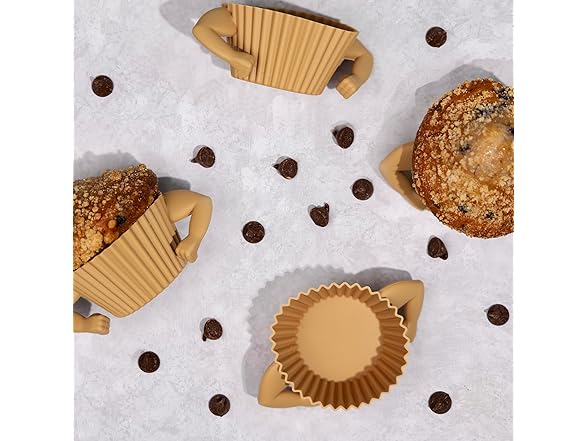 Pund'it Stud Muffins, Set of 4 Standard Size Muffin and Cupcake Wrappers