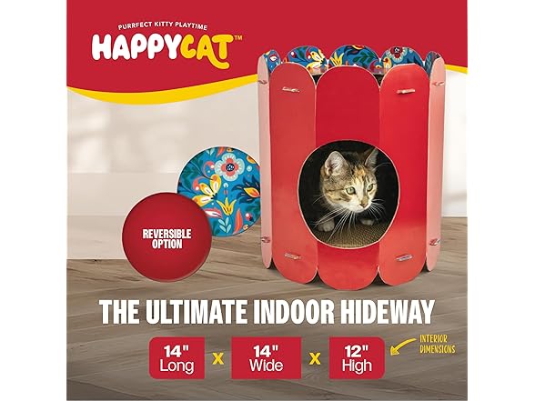 HappyCat Modern Reversible Cat Scratcher House