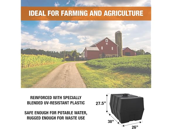 RomoTech 82123925 100 Gallon Water Tank