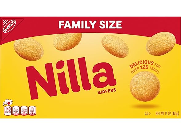 NILLA Wafers Cookies, Vanilla Wafers, Family Size, 15 oz