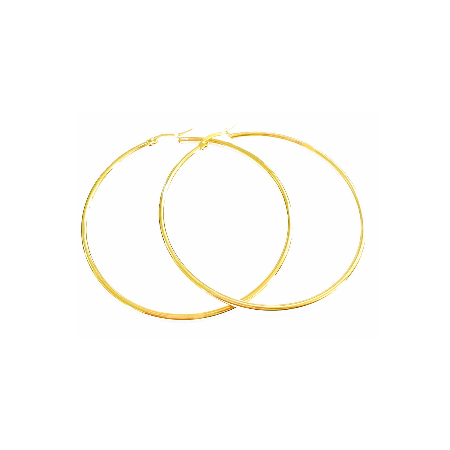 14K Gold Extra Large Hoop Earring - Gallery 4