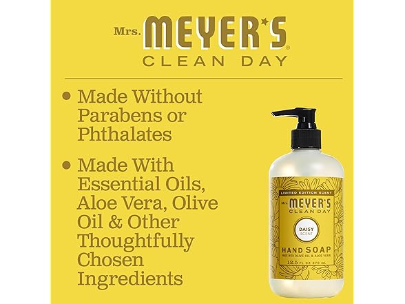 MRS. MEYER'S CLEAN DAY Liquid Hand Soap, Daisy, 12.5 OZ