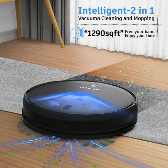GTTVO Robot Vacuum - Black - Gallery 6
