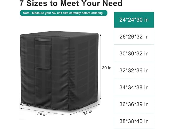 BROSYDA Central Large AC Cover (24"x24"x30")