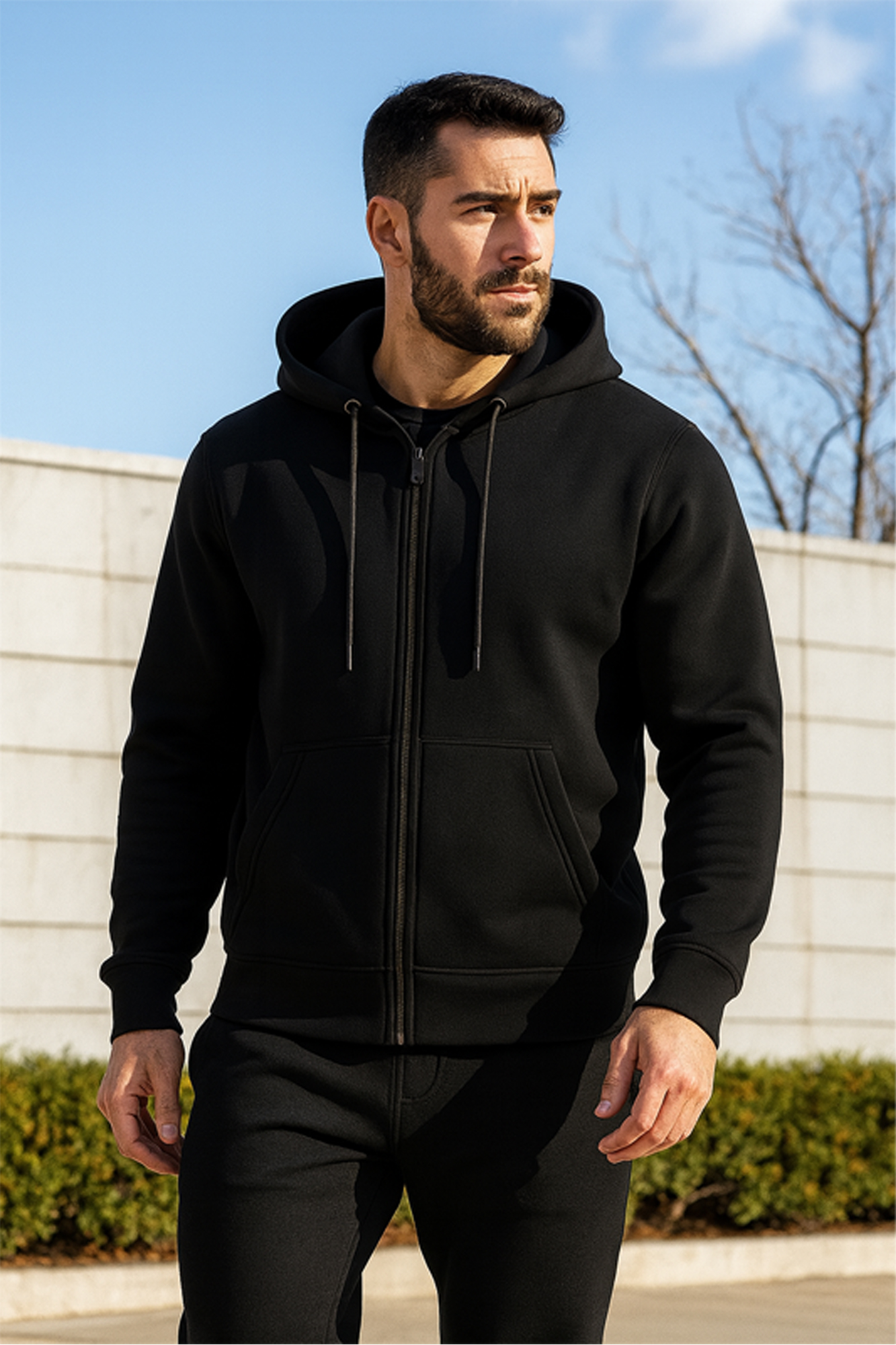 Mens Heavyweight Fleece-Lined Tech Zip Hoodie - Gallery 29
