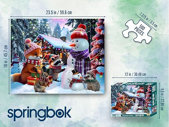 Springbok Christmas Critters 500 Piece Puzzle