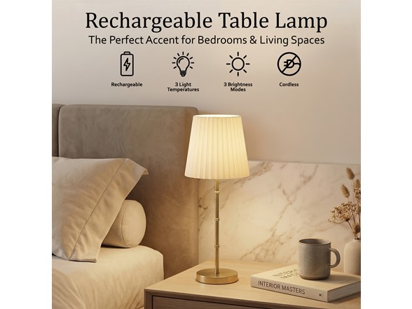 Bamboo Stem Pleated Shade Cream Lamp