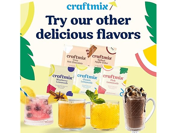 Craftmix Cocktail Mixers 36 Pack - Lemonade Variety