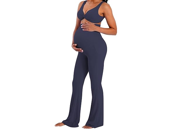 Sunzel Maternity Flare Leggings 32in M Graphite