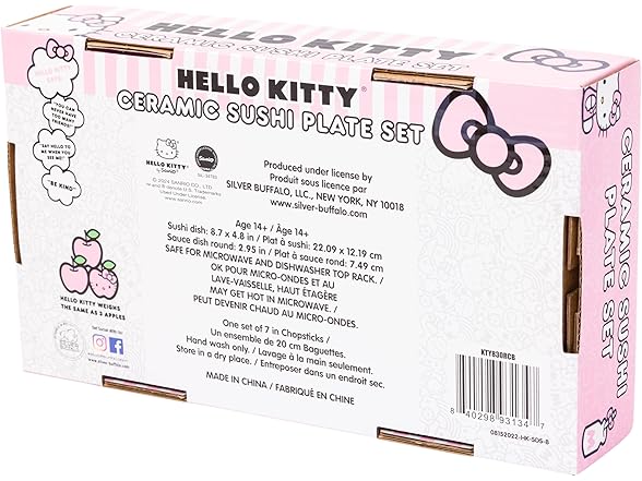 Hello Kitty Strawberries and Bows Kawaii Ceramic Sushi Set