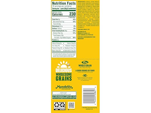 12PK belVita Breakfast Sandwich Dark Chocolate Creme