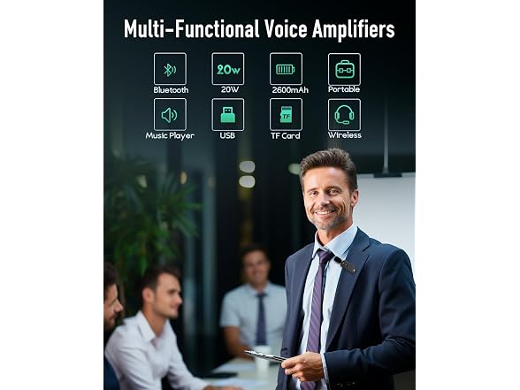 SHIDU 20W Voice Amplifier Wireless Lavalier