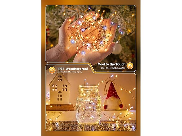 Brightown Twinkle Lights Battery Operated with Timer