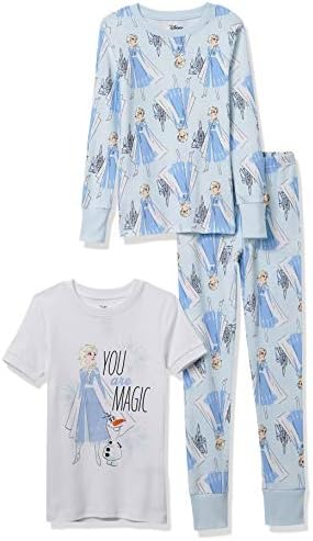 Spotted Zebra Girl's Disney Star Wars Marvel Frozen Princess Snug-Fit Cotton Pajamas 4-Piece