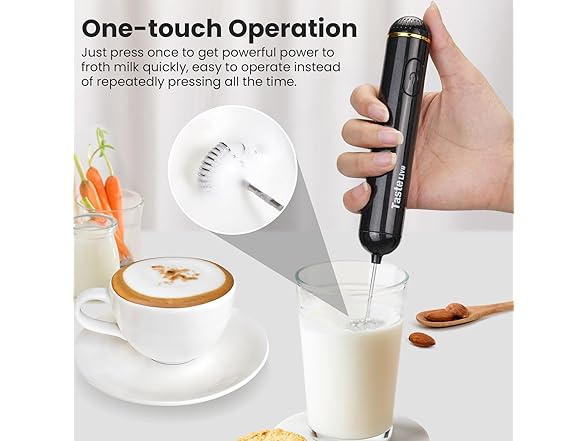 Tastelive Handheld Milk Frother-Black