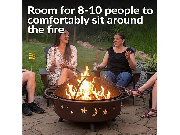 Sunnydaze Decor 42" Steel Cosmic Fire Pit
