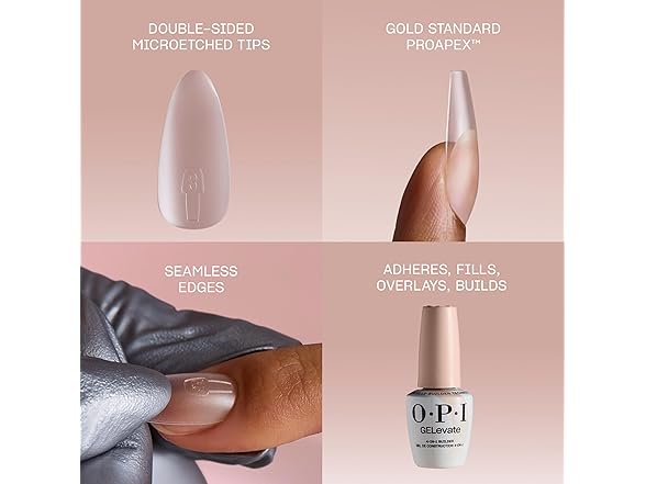 OPI GELevate Soft Gel, Nail Tips | Almond Shape
