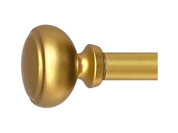 Decopolitan Fairbanks 86-128" Curtain Rod, Brass